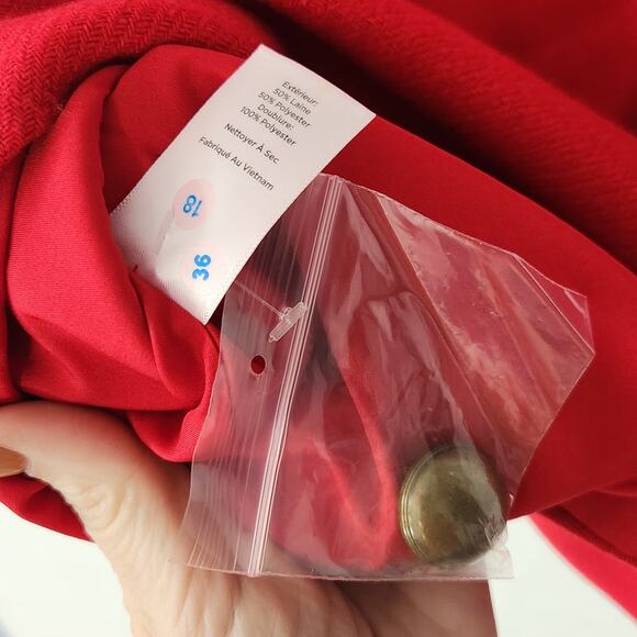 NWT TALBOTS WOOL SKIRT RED FAUX WRAP SZ 6 WORK CASUAL DATE HOLIDAY CHRISTMAS - Picture 10 of 10